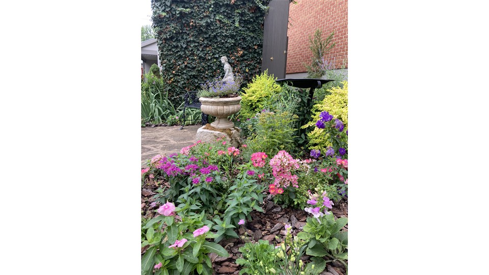 Stone Planter In English Garden Stone Planter In English Garden