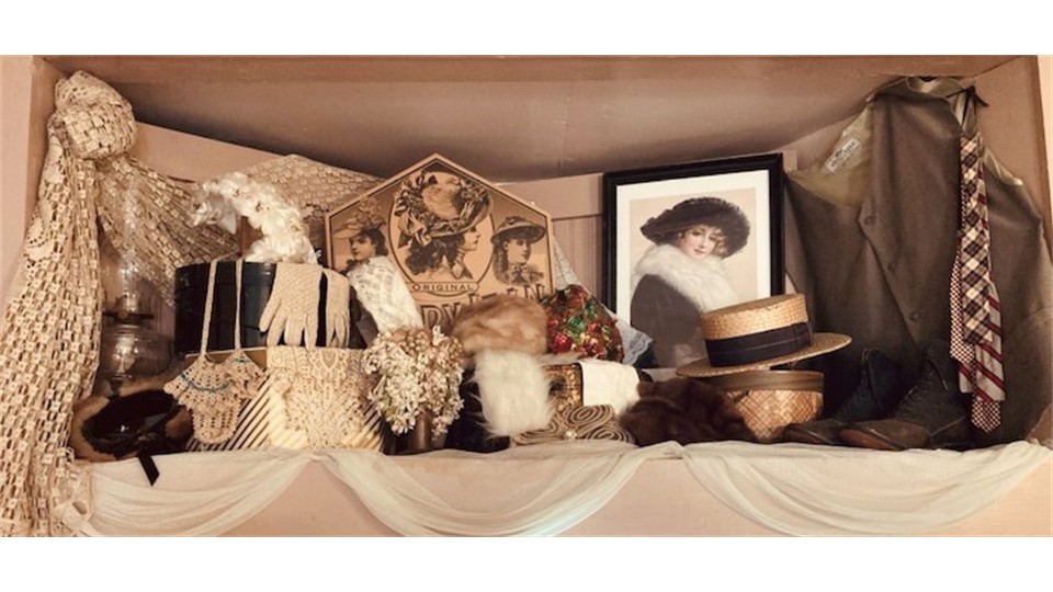 Milliner’s Bedchamber Cottage Hat Shop Vignette