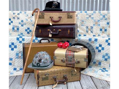 Suitcases Masculine Vignette